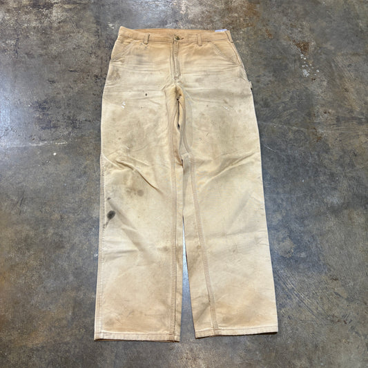 Tan Carhartt Faded Carpenter Pants
