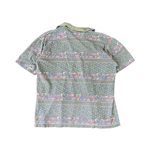 Vintage Patterned Polo - Sage Green Multi (M)