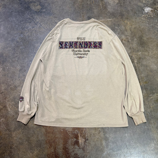 Tan FSU Paisley LS Tee
