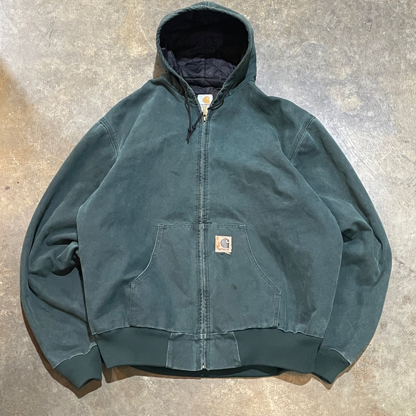 Dark Green Carhartt Hooded Jacket