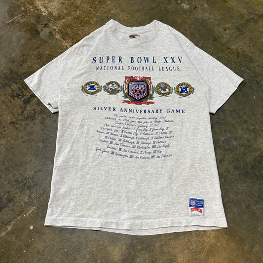 Superbowl XXV Nutmeg Badge Tee