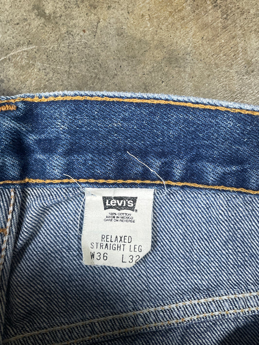 Dark Wash Levi's Relaxed Straight Leg Jeans