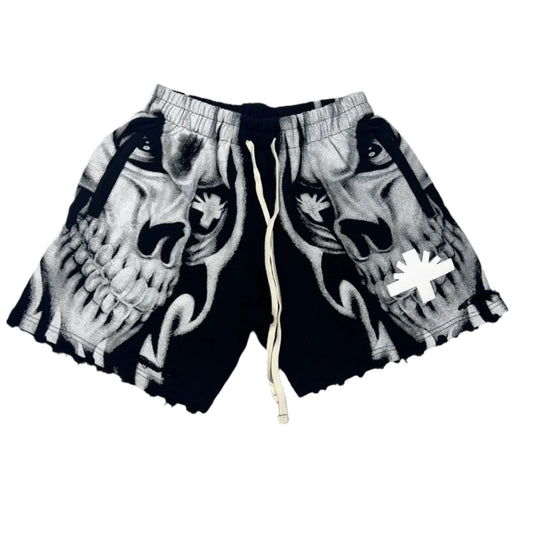 Vertabrae Skull Storm Black Shorts