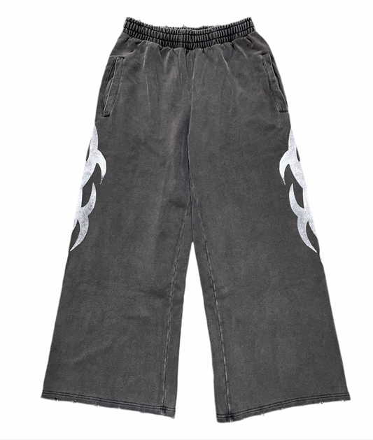 End of Days Black Destroyed Heel Drags Sweats