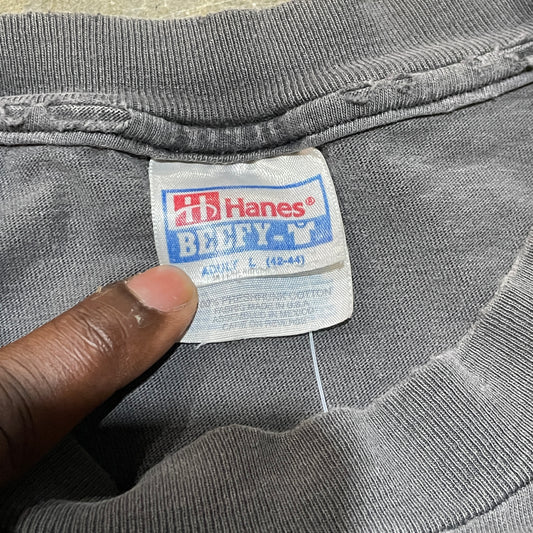 Faded Black Distressed Drifters Tee