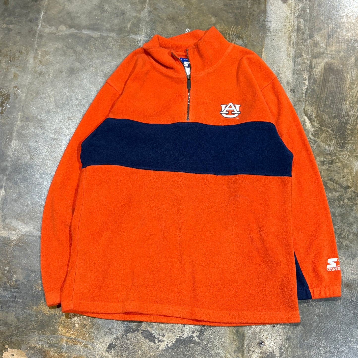 1990s Auburn Starter Half-Zip Fleece Pullover (L)
