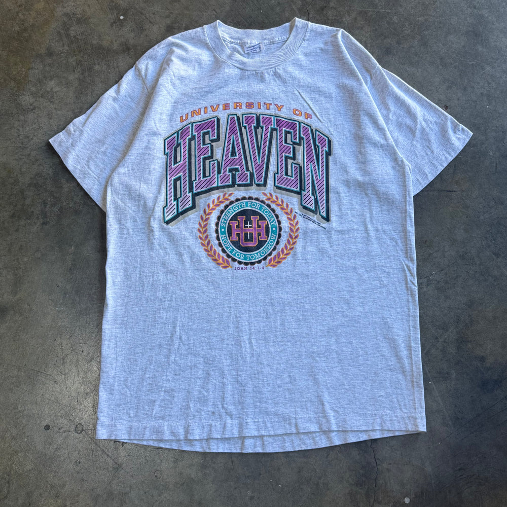 1990s University of Heaven Graphic T-Shirt (L)