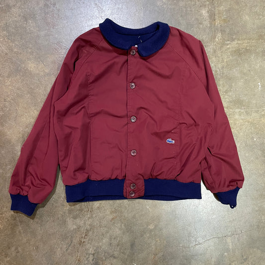 Lacoste Burgandy/Navy Reversible Button Jacket