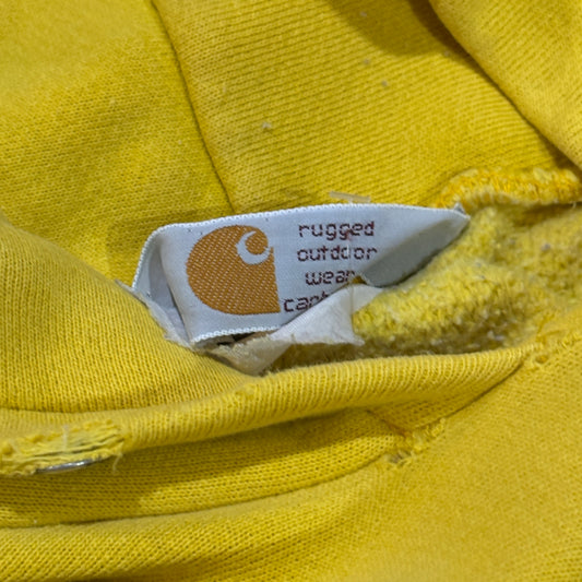 Carhartt Yellow Rugged Outdoor Hooded Pullover (M)
