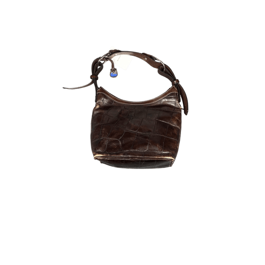 Dooney & Bourke Croc Embossed Shoulder Bag - Brown