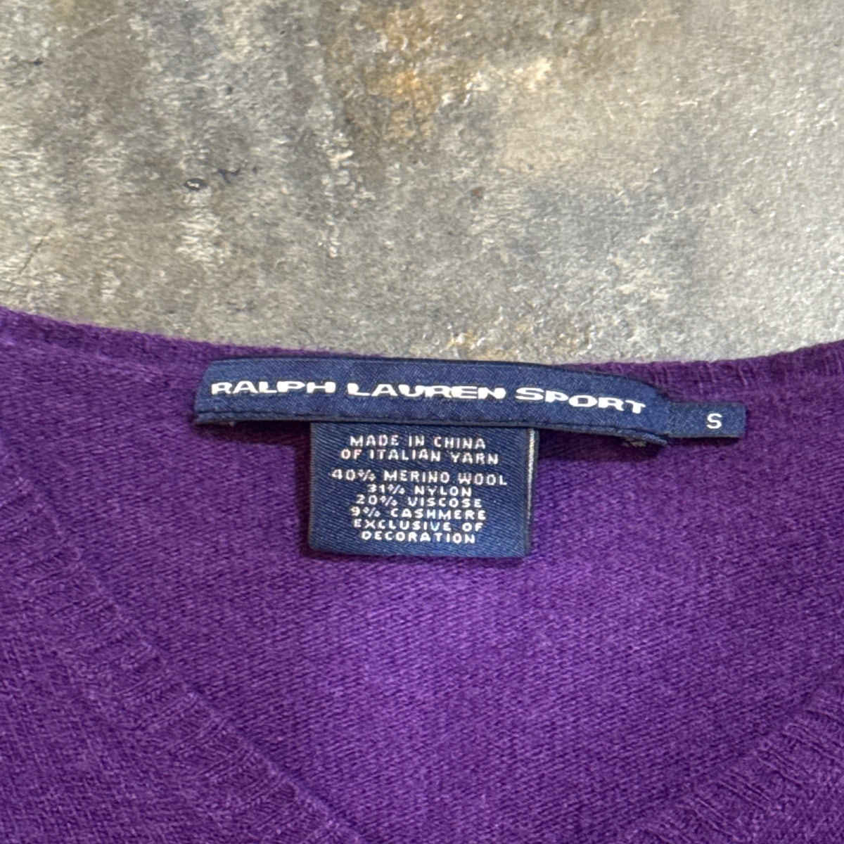Ralph Lauren Sport V-Neck Sweater - Purple (S)