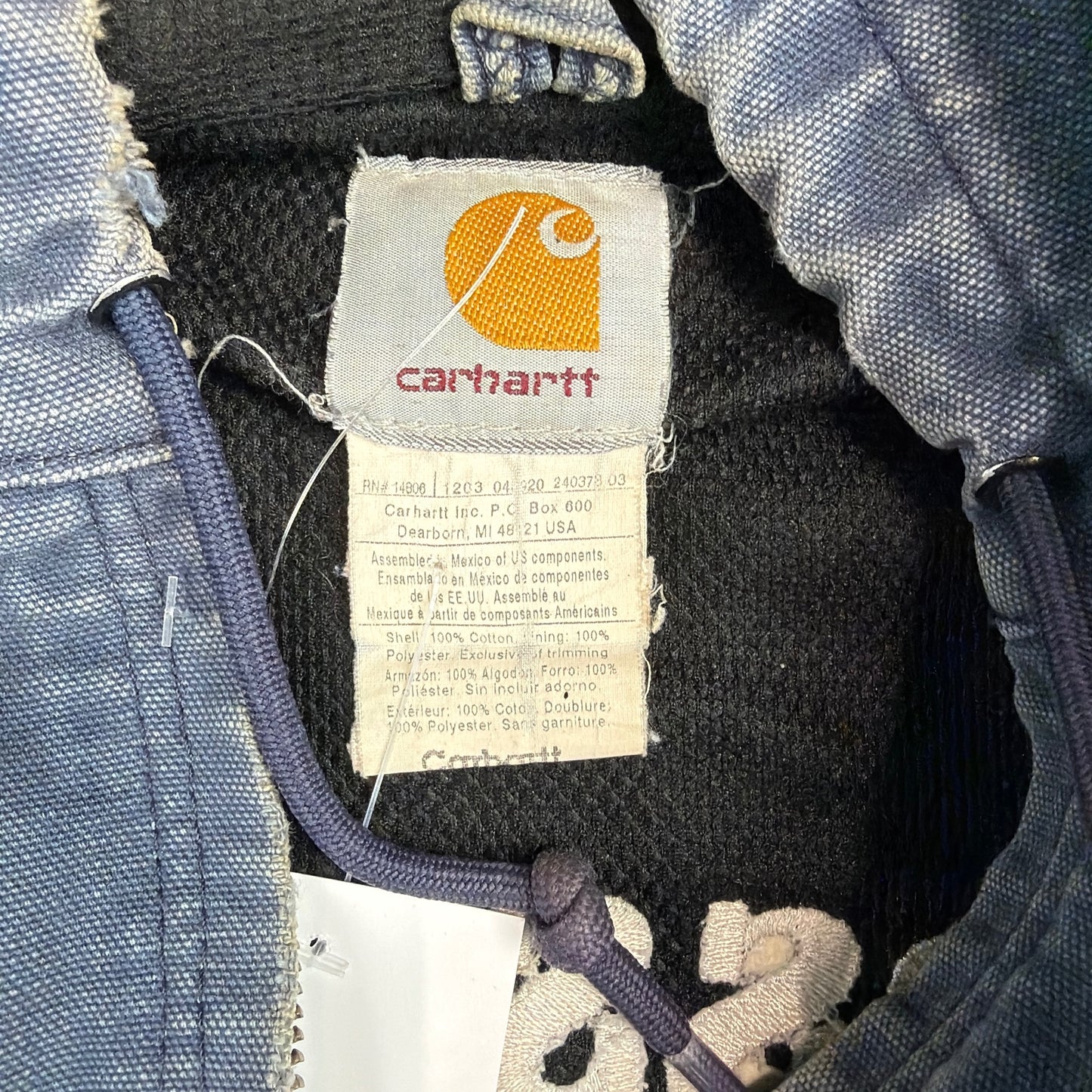 Carhartt Rossville Fire Dept. Hooded Jacket - Faded Blue