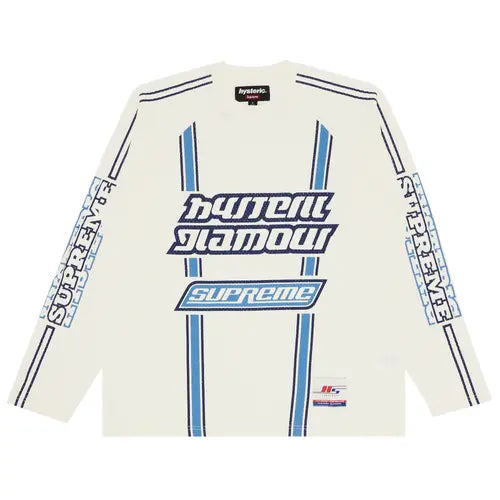 White Supreme x HYSTERIC GLAMOUR Mesh Long-Sleeve Top