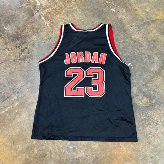 Black Michael Jordan Bulls Champion Jersey