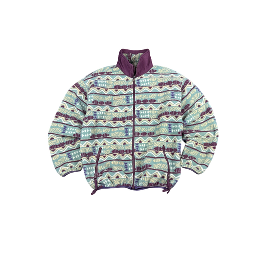 Columbia Aztec Fleece Jacket - Green/Purple (L)