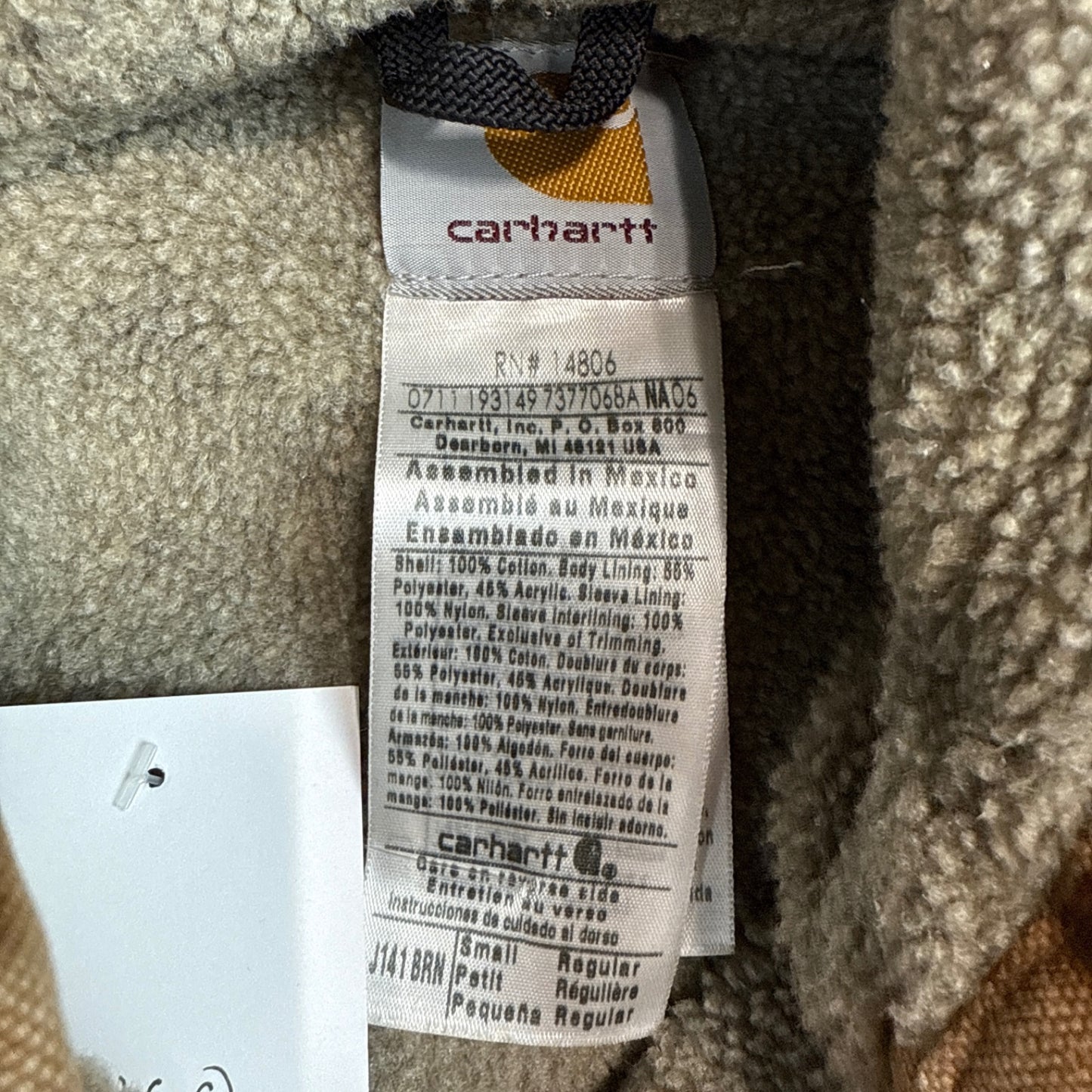 Carhartt Hooded Work Jacket - Brown (S)
