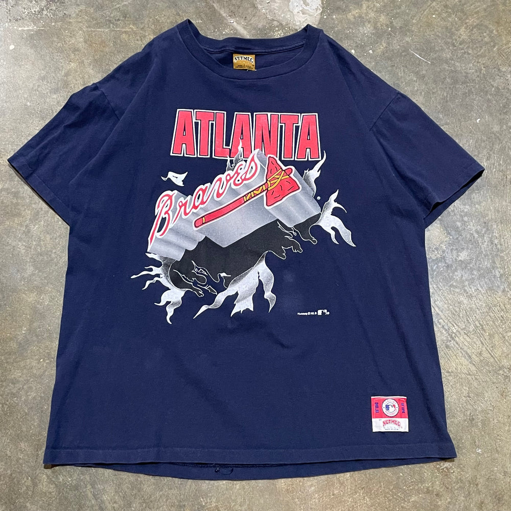 Atlanta Braves Navy Nutmeg Tomhawk Breakthrough Tee