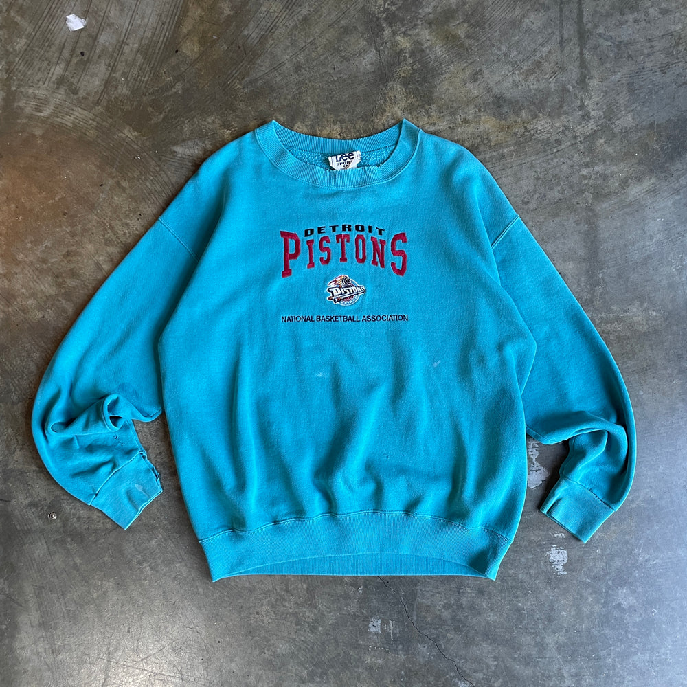 Vintage Detroit Pistons Sweatshirt - Teal