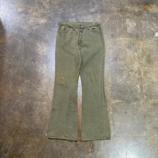 70's Ranchcraft Green Flared Denim Jeans