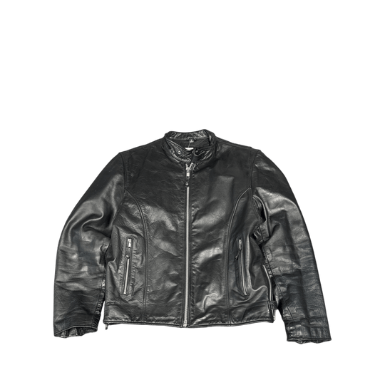 First Genuine Leather Jacket - Black