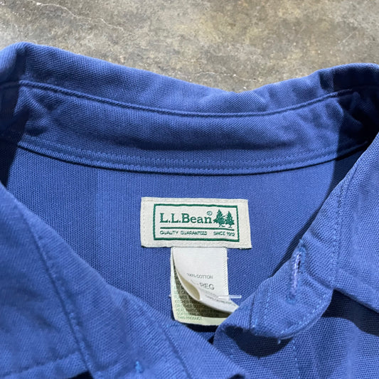 LL Bean Blue Pocket Button Up