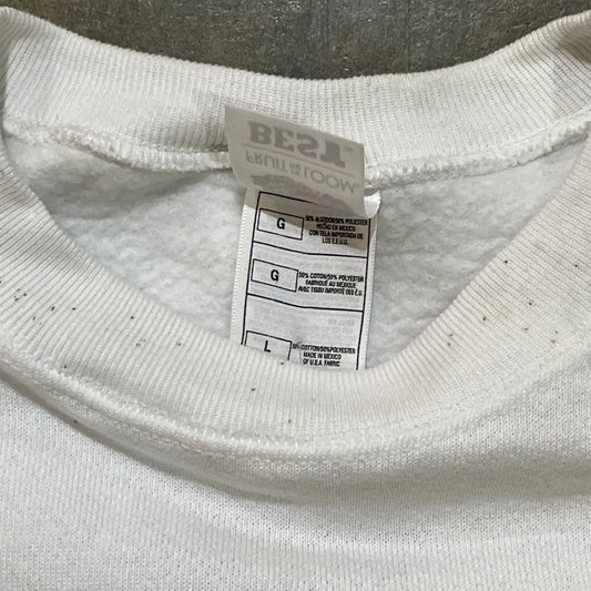 Bearded Collie Big Dog Print White Crew