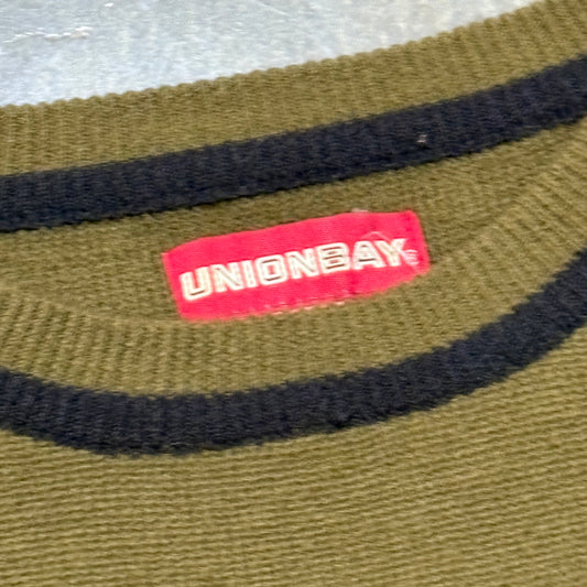 Y2K Unionbay Stripe Sleeve Knit Pullover (S)