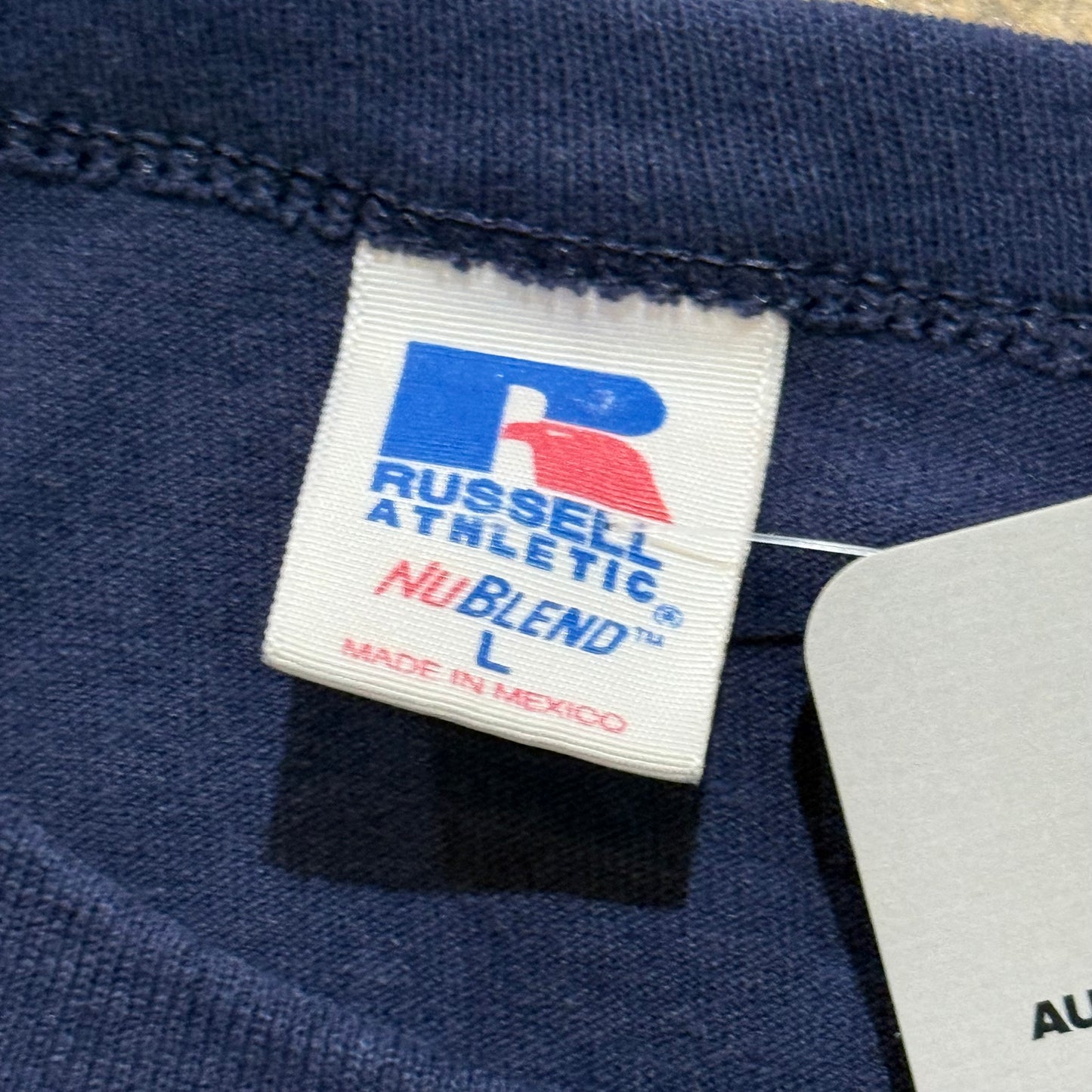 Navy Auburn Tigers Spell Out Russell Simple Tee