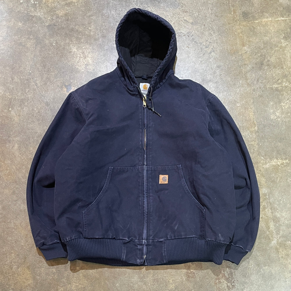 Vintage Navy Carhartt Hoodie Jacket