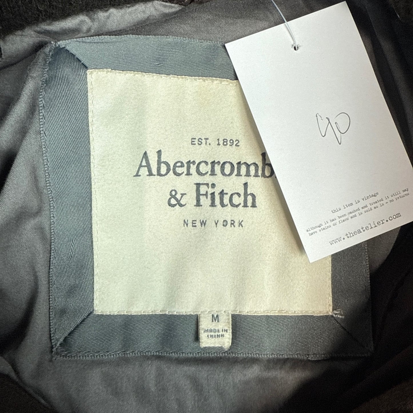 Abercrombie & Fitch Puffer Jacket - Brown (M)
