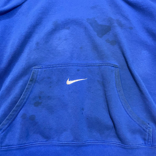 Blue Nike Pocket Check Hoodie