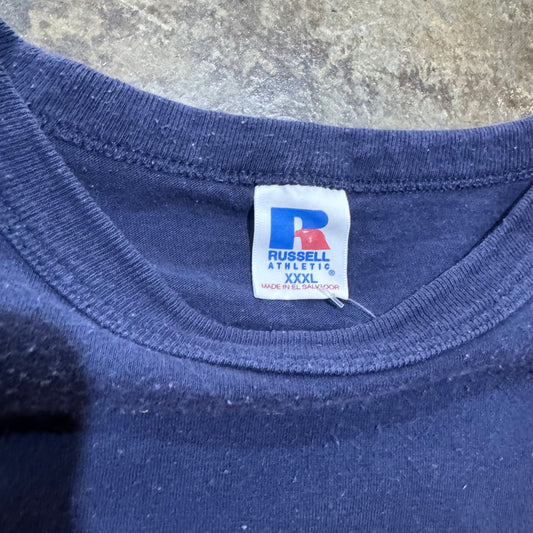 Tiger Rags Auburn Baseball Script Navy Russell tee