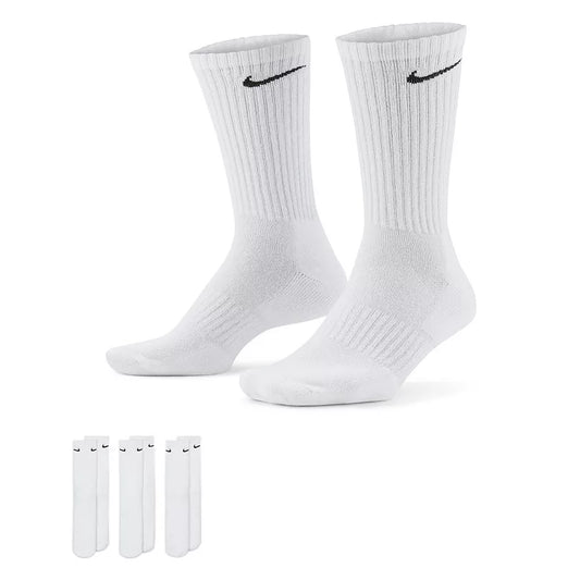 Nike Cotton Cushion Crew Socks (3 Pack) White/Black