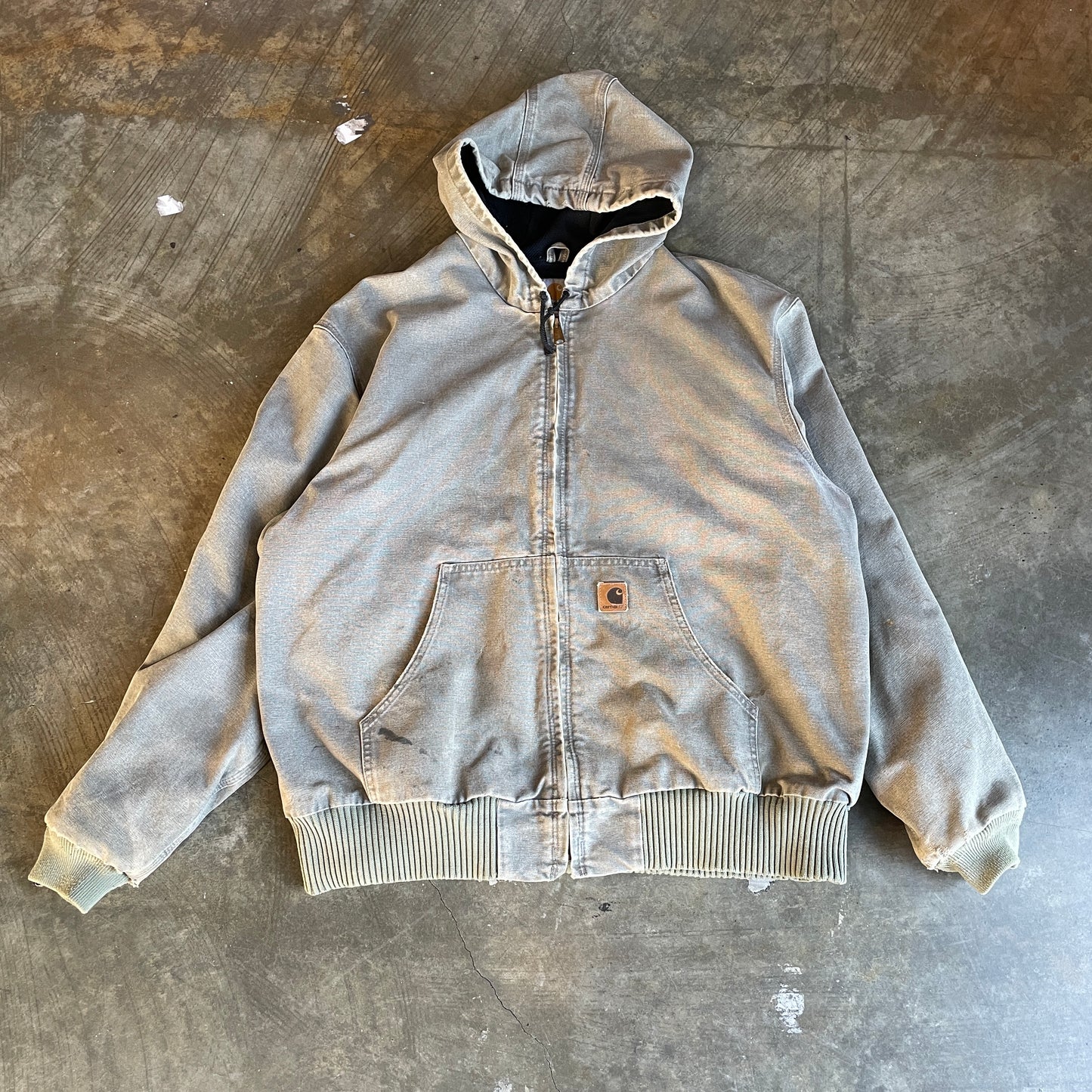 Light Olive Carhartt Hooded Jacket