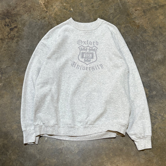 Grey Embroidered Oxford University Crew