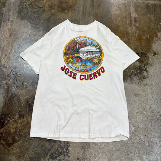 White Jose Cuervo Circle Logo Tee