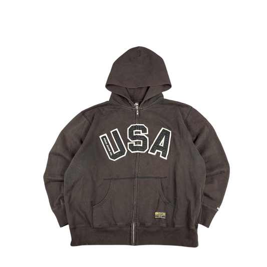Ralph Lauren Polo Jeans USA Hoodie - Brown (XL)