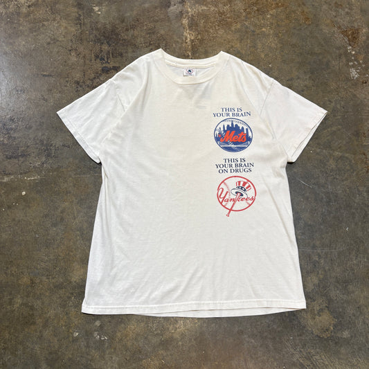 "This is your brain..." Mets vs Yankees Tee