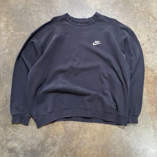 Black Nike White Tag Embroidered Crew