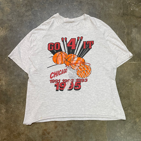 Distressed Grey Bulls Go 4 It Tee