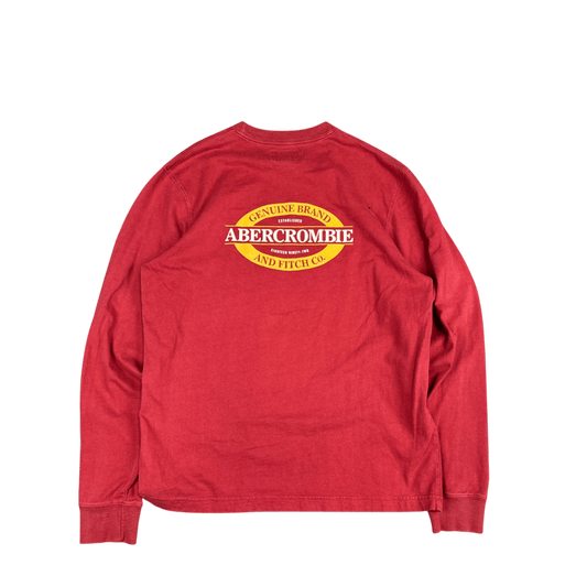 Abercrombie Long Sleeve Tee - Red (S)