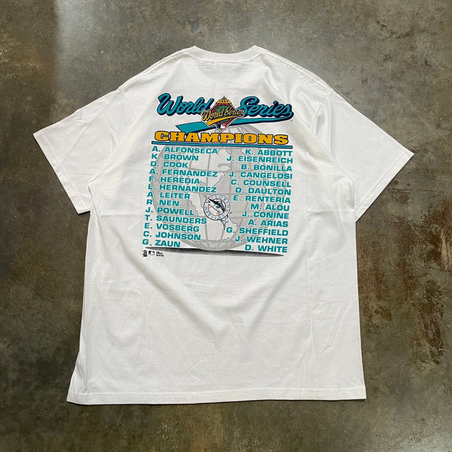 1997 Florida Marlins DS Pro Player Caricature Tee