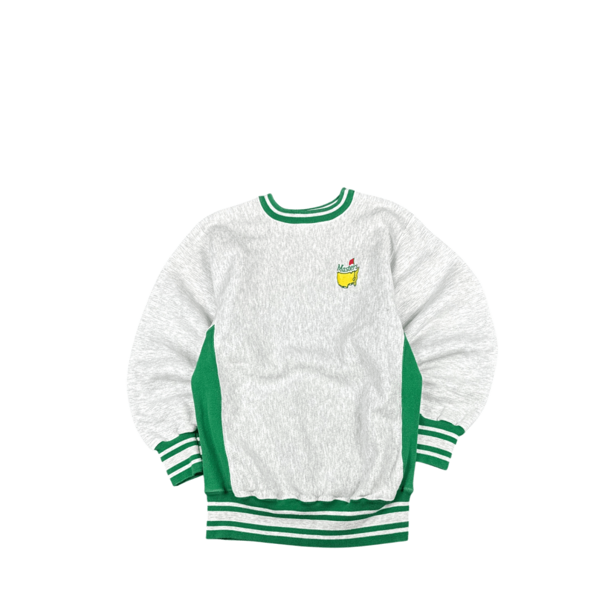 Rugged Sweats Masters Crewneck Sweatshirt - Heather Gray and Green