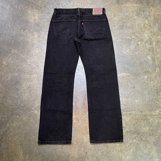Levi's 505 Straight Fit Black Jeans (32x32)