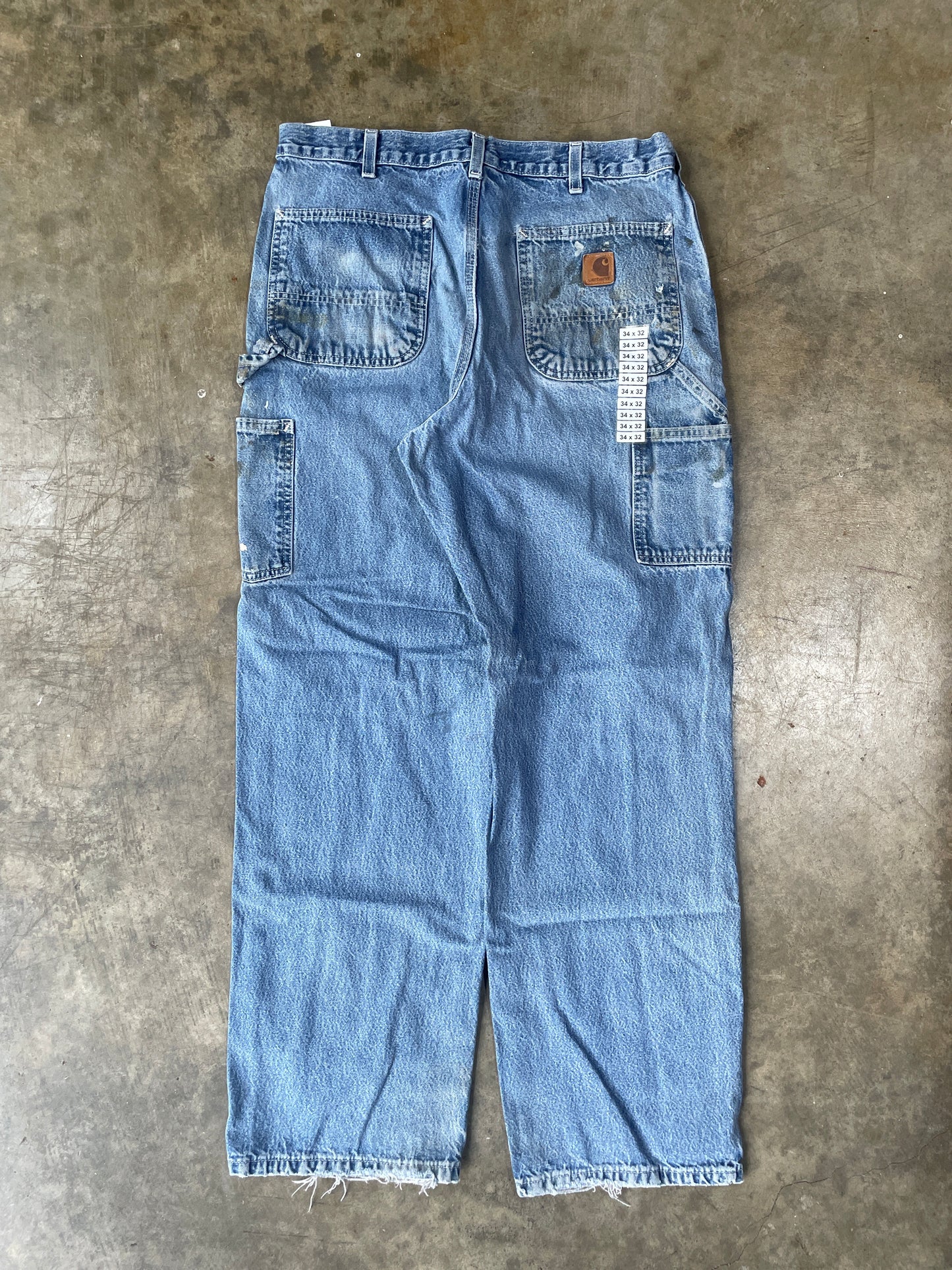 Carhartt Loose Fit Paint-Splattered Work Jeans (34x32)