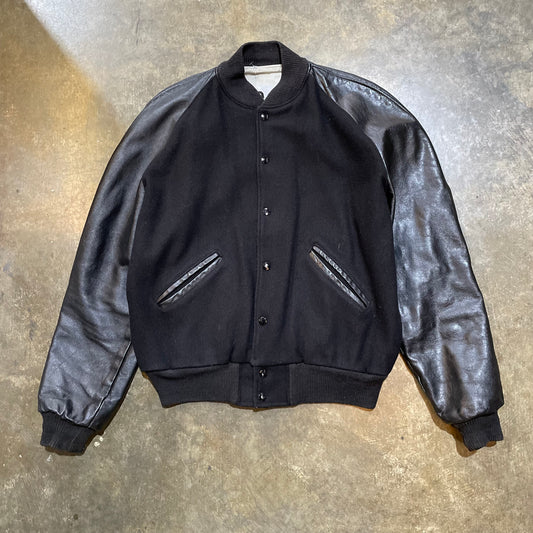 80s Black varsity Jacket