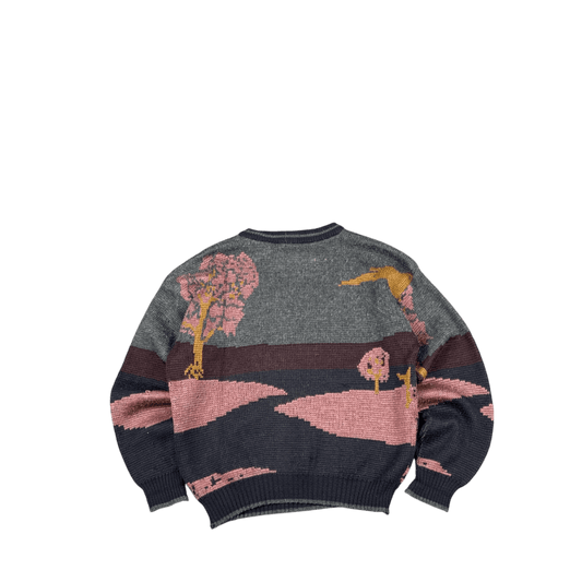 Chartwell Golf Scene Sweater - Gray/Navy/Maroon (XL)