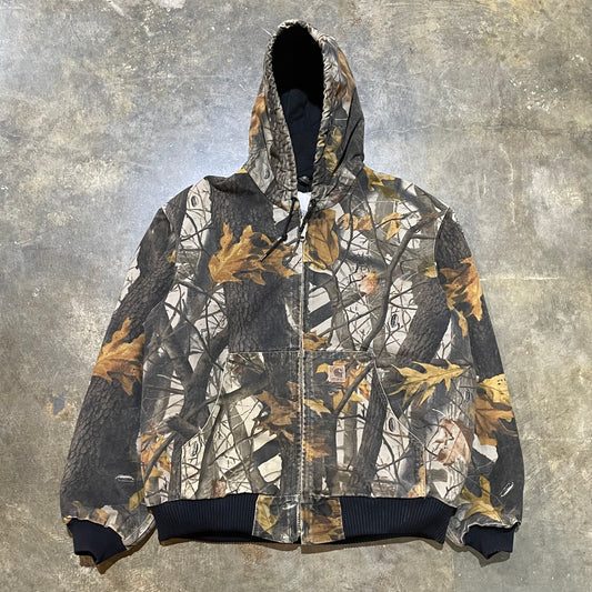 Camo Carhartt Fleece Lined Hooded Jacket