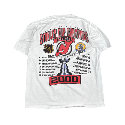 JERZEES New Jersey Devils Stanley Cup Champions Tee - White (L)