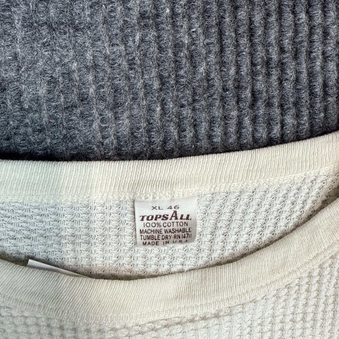 TopsAll Thermal Long Sleeve - Off White (XL)